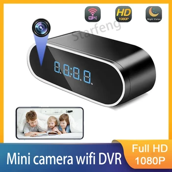 Mini aparat de Fotografiat Ceas Full HD 1080P Wireless Wifi Control IR Noapte Viziune Vizualiza DVR camera Video Acasă Monitor de Supraveghere Video