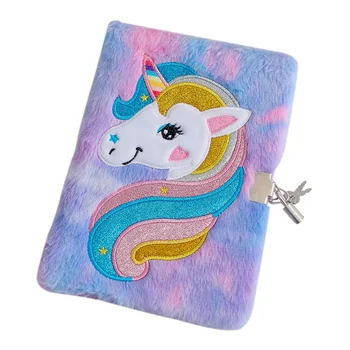 Pluș Lactate Desene Animate Notebook Unicorn Acoperi Lactate Fată Notebook Notebook Blocabil