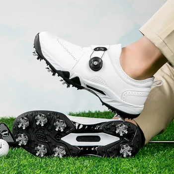 Profesionale Unisex În Aer Liber, Pantofi De Golf Alb Negru Bărbați De Mari Dimensiuni 36-46 Jucător De Golf De Formare Adidasi Crampoane Femei Încălțăminte De Golf